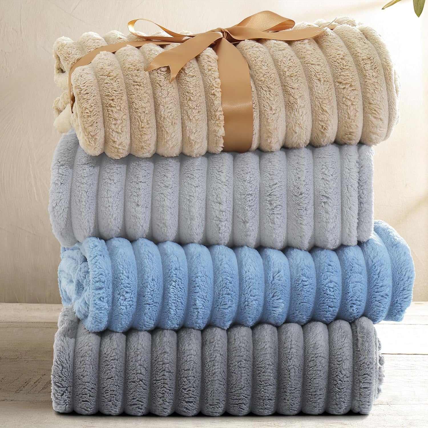 Cozy Fluffy Plush Blanket: Dark Grey